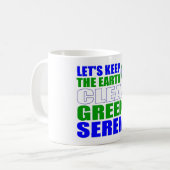 saubere grüne Erde Kaffeetasse (Vorderseite Links)