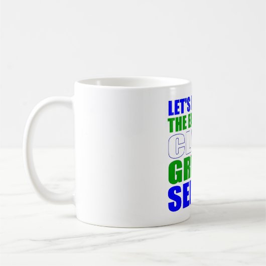 saubere grüne Erde Kaffeetasse (Links)