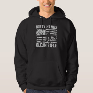 Saubere Hände Saubere Rifle Ar15 Flag Mens Gun Cle Hoodie