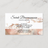 Saubere Haushaltshilfe Reinigungsdienste Wasserfar Visitenkarte (Rückseite)