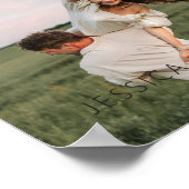 Saubere Hochzeits-Willkommensschild Poster mit Fot (Ecke)