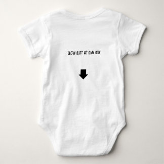 Saubere Kehrseite auf eigene Gefahr, ein Teil Baby Strampler