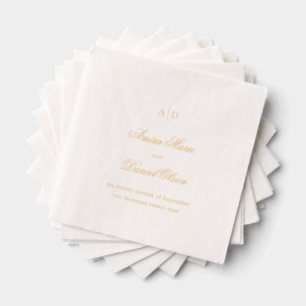 Saubere klassische Hochzeit Servietten Mit Folie