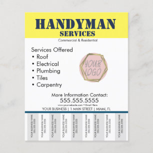 Saubere Klempnerarbeiten Handwerker Tear Off Flyer