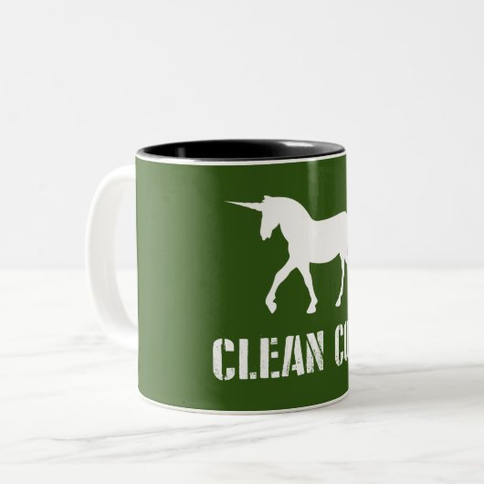 Saubere Kohle Zweifarbige Tasse (Vorderseite Links)