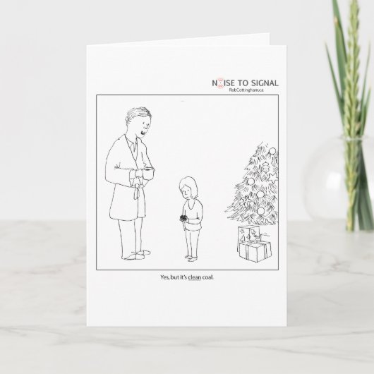 "Saubere" Kohleurlaubskarte Feiertagskarte (Vorderseite)