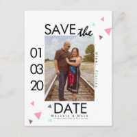 Saubere Konfetti Save The Dates Foto
