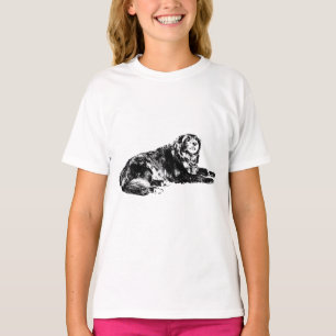 Saubere Kontur Hunde T-Shirt mit Fallenergie