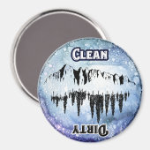 Saubere Küche Geschirrspüler Geschirr Berge Magnet (Vorderseite/Rückseite)