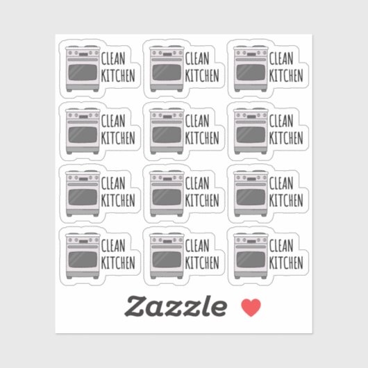 Saubere Küche Obere Reinigung Erinnerung Bujo Plan Aufkleber (Blatt)