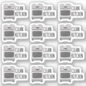Saubere Küche Obere Reinigung Erinnerung Bujo Plan Aufkleber (Vorderseite)