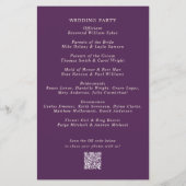 Saubere kühne Schriftart Lila Modernes Hochzeitspr (Rückseite)