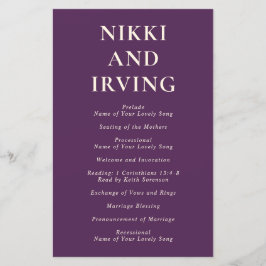 Saubere kühne Schriftart Lila Modernes Hochzeitspr