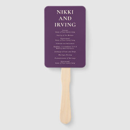 Saubere kühne Schriftart Lila Modernes Hochzeitspr Fächer