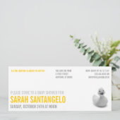 Saubere Lemon Kitsch Babydusche Einladung (Stehend Vorderseite)