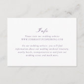 Saubere Lila Hochzeit Begleitkarte (Vorderseite)