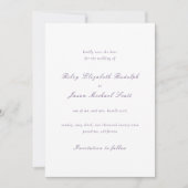 Saubere Lila Hochzeit Save The Date (Vorderseite)