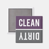 Saubere, Lila und kochgraue Geschirrspülmaschine Magnet (Vorderseite/Rückseite)