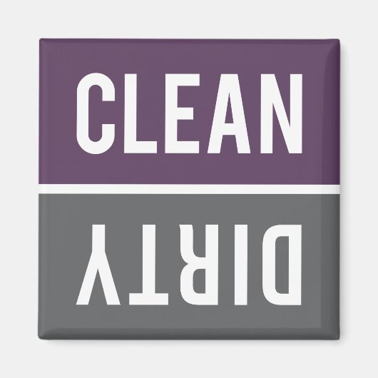 Saubere, Lila und kochgraue Geschirrspülmaschine Magnet (Vorne)