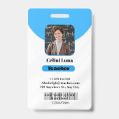 Saubere Linien und Klasse: Minimalistisch Blue Tea Ausweis (Vorderseite)