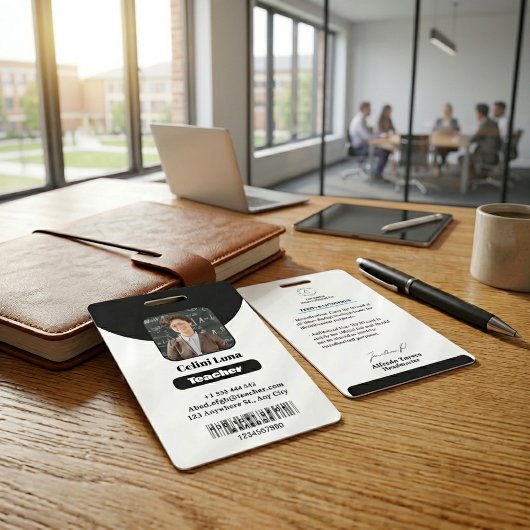 Saubere Linien und Klassen: Minimalistische Black  Ausweis