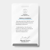 Saubere Linien und Klassen: Minimalistischer Graue Ausweis (Rückseite)