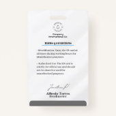 Saubere Linien und Klassen: Minimalistischer Graue Ausweis (Rückseite)