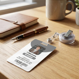 Saubere Linien und Klassen: Minimalistischer Graue Ausweis