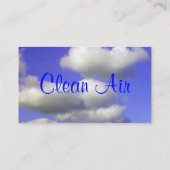Saubere Luft - Luftfiltrierung Visitenkarte (Rückseite)