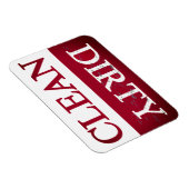 Saubere magentafarbene Geschirrspülmaschine Magnet (Rechte Seite)