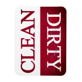 Saubere magentafarbene Geschirrspülmaschine Magnet