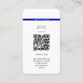 Saubere Minimal Blue Line Law Initials Visitenkarte (Rückseite)