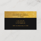 Saubere Minimal-Brushed-Gold-Monogram-Accountant Visitenkarte (Rückseite)