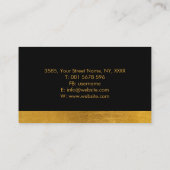 Saubere minimale Gold Monogram Business Card Visitenkarte (Rückseite)