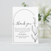 Saubere minimale Text Script Beerdigung Danke Kart (Stehend Vorderseite)