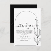 Saubere minimale Text Script Beerdigung Danke Kart (Vorne/Hinten)