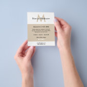 Saubere Minimalismus weiße Sand-Tan-Salon Flyer (Gruppe)