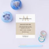 Saubere Minimalismus weiße Sand-Tan-Salon Flyer (Einzeln)