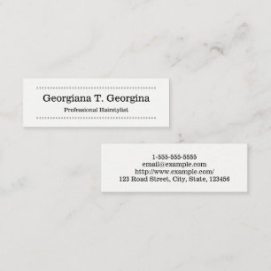 Saubere, Minimalistische, berufliche Mini Visitenkarte