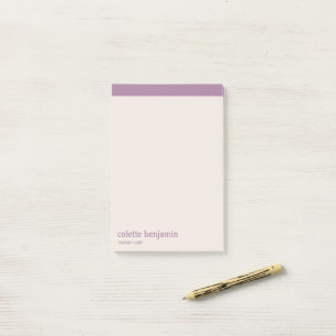 Saubere Minimalistische Lavendel-Lila und Blass-Pf Post-it Klebezettel