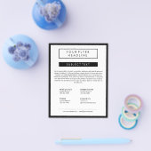 Saubere Minimalistische Social Media Luxus Black&W Flyer (Einzeln)