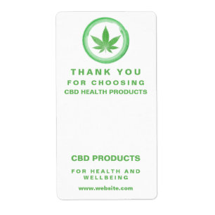 Saubere, moderne CBD-Box-Verpackungs-Etiketten