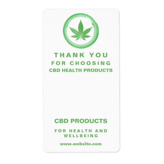 Saubere, moderne CBD-Box-Verpackungs-Etiketten (Vorne)