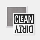 Saubere, moderne, einfache Geschirrspülmaschine Magnet (Vorderseite/Rückseite)