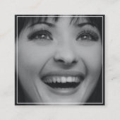 Saubere moderne Fotografie Quadratische Visitenkarte (Vorderseite)