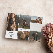 Saubere, moderne Fotos QR-Code Save the Date