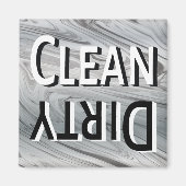 Saubere, moderne, graue, reversible Geschirrspülma Magnet (Vorne)