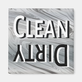 Saubere, moderne, graue, reversible Geschirrspülma Magnet