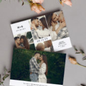 Saubere, moderne Initialen und 4 Fotos Save the Da Save The Date