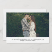 Saubere moderne Initialen und Fotos Save the Date (Rückseite)